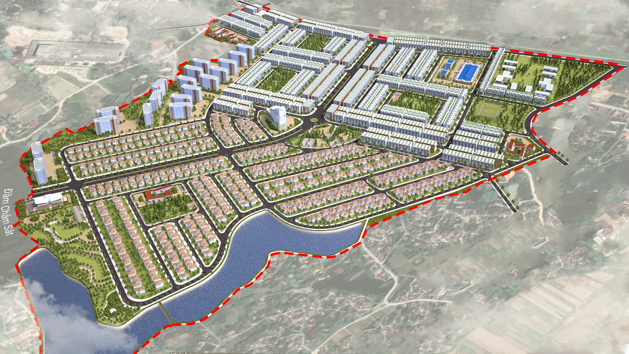 Mặt bằng phân lô tổng thể dự án Đất Việt Green Park